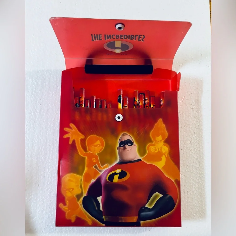 The Incredibles Colored Pencils With Case Disney Parks